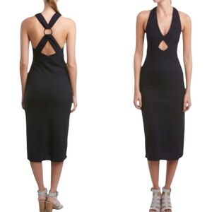 Free People All The Right Angle Bodycon Black Dress